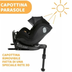 Seggiolini Auto Neonato|Chicco Seggiolino Auto Seat2Fit Air (45-105 Cm) Ink Air