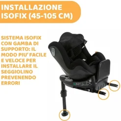 Seggiolini Auto Neonato|Chicco Seggiolino Auto Seat2Fit Air (45-105 Cm) Ink Air
