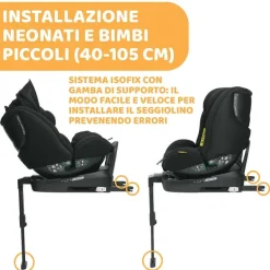 Seggiolini Auto Neonato|Chicco Seggiolino Auto Seat3Fit Zip&Wash Air (40-125 Cm)