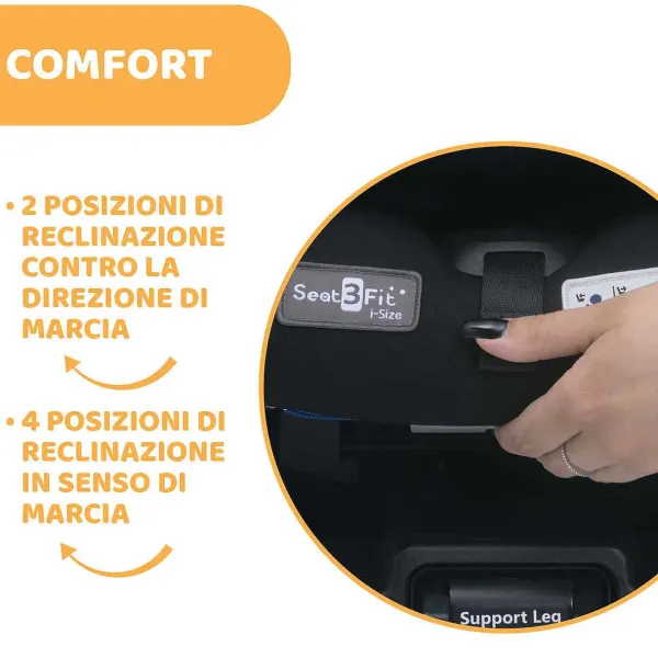 Seggiolini Auto Neonato|Chicco Seggiolino Auto Seat3Fit Zip&Wash Air (40-125 Cm)