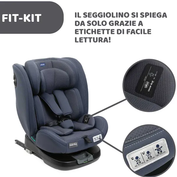 Seggiolini Auto Neonato|Chicco Seggiolino Auto Unico Evo (40-150 Cm) India Ink