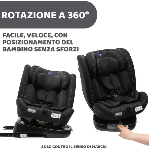 Seggiolini Auto Neonato|Chicco Seggiolino Auto Unico Evo (40-150 Cm) Black