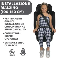 Seggiolini Auto Neonato|Chicco Seggiolino Auto Unico Evo (40-150 Cm) Black