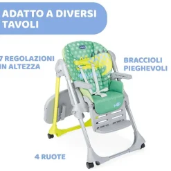 Seggioloni|Chicco Seggiolone Polly Easy Crocodile