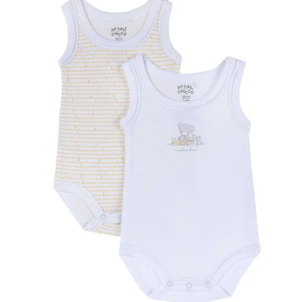 Body|Chicco Set Body Intimo Bianco E Giallo