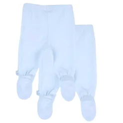 Tutine|Chicco Set Pantaloni Con Piedini Azzurro Chiaro