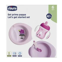 Piatti E Posate|Chicco Set Pappa 6M+ Rosa