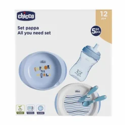 Piatti E Posate|Chicco Set Pappa 12M+ Azzurro