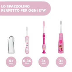 Igiene Orale|Chicco Spazzolino Da Denti 6-36 M Multicolore Rosa