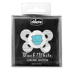 Succhietti Physioforma|Chicco Succhietto Physioforma Comfort 0-6M Black&White Limited Edition (Tettarella In Silicone) Pianeti / Planets