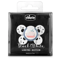 Succhietti Physioforma|Chicco Succhietto Physioforma Comfort 6-16M Black&White Limited Edition (Tettarella In Silicone)