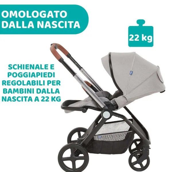 Trio E Sistemi Modulari|Chicco Trio Mysa Con Kory Essential Silver Grey