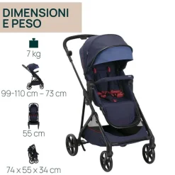 Trio E Sistemi Modulari|Chicco Trio Seety Con Kory Essential Oxford Blu