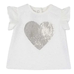 T-Shirt|Chicco T-Shirt Con Cuore Di Paillettes