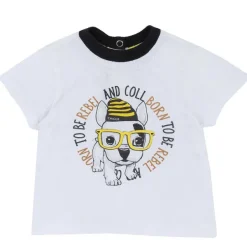 T-Shirt|Chicco T-Shirt Con Manica Corta E Simpatica Stampa Bianco