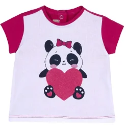 T-Shirt|Chicco T-Shirt Con Panda Rosa Scuro