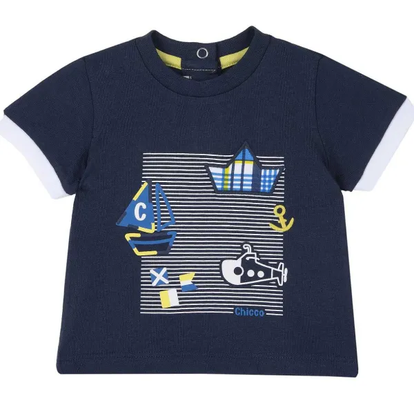T-Shirt|Chicco T-Shirt Con Stampa Blu Medio