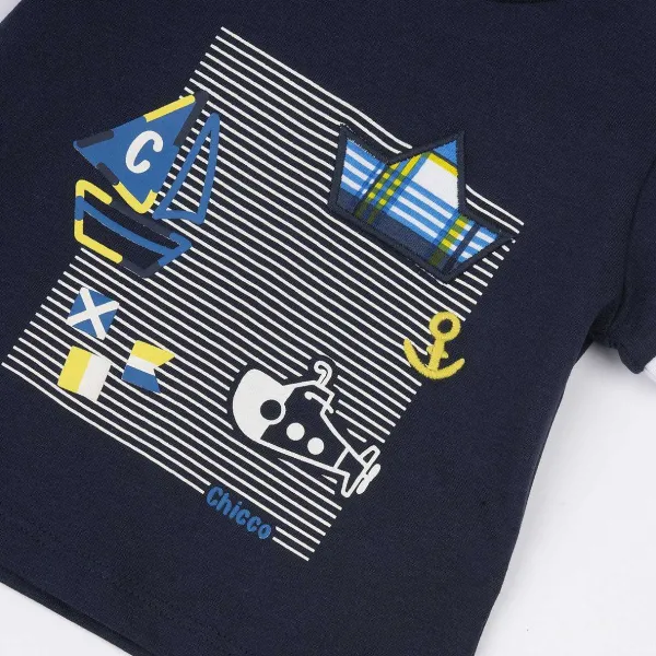 T-Shirt|Chicco T-Shirt Con Stampa Blu Medio