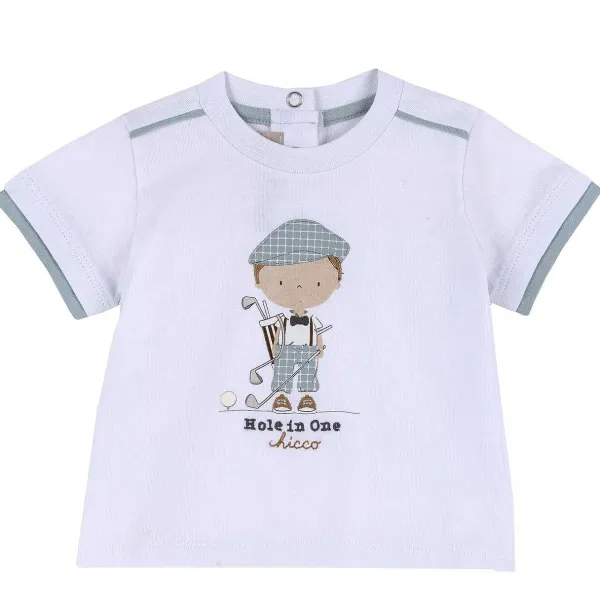 T-Shirt|Chicco T-Shirt Con Stampa A Tema Golf Bianco