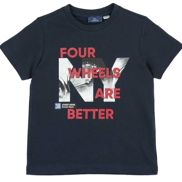 T-Shirt|Chicco T-Shirt Con Stampa Urban Blu Scuro