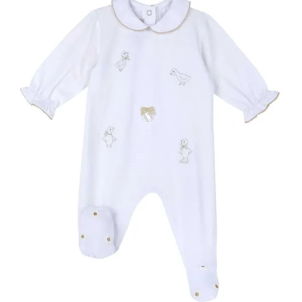Tutine|Chicco Tutina Di Jersey Con Ricami E Colletto