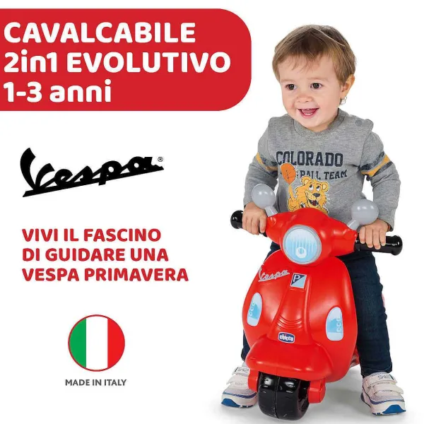 Cavalcabili|Chicco Vespa Primavera Italia Bianco
