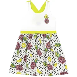 Vestiti|Chicco Vestito Smanicato In Cotone Con Gonna Fantasia